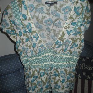 Cute Floral Print Ruffle Blouse - Boutique-Style